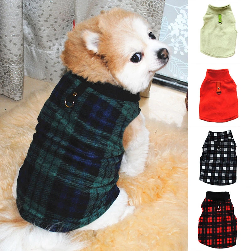 Mascota Perro Gato Cálido Polar Suéter Chaleco Abrigo Chaqueta Cachorro Camiseta Ropa Disfraz+ Foto 4 de 4