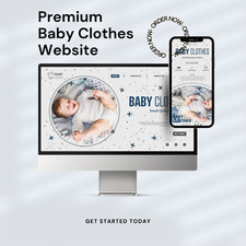 Custom Kids Fashion Website, Baby Clothes Website Development