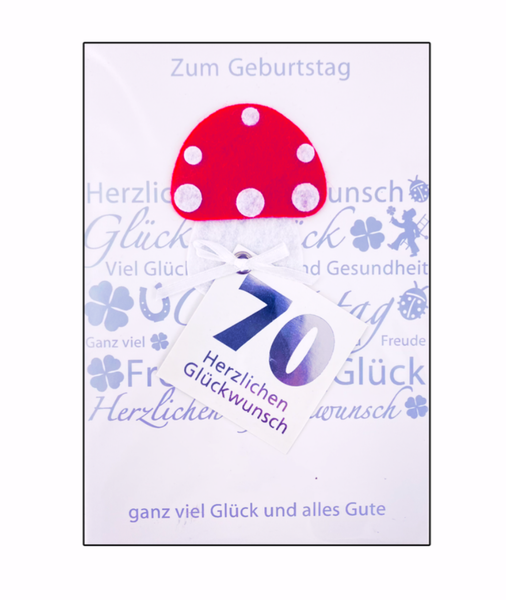 70. Geburtstag Geburtstagskarte GlüCkwunschkarte Birthday GrußKarte Mit Umschlag-image