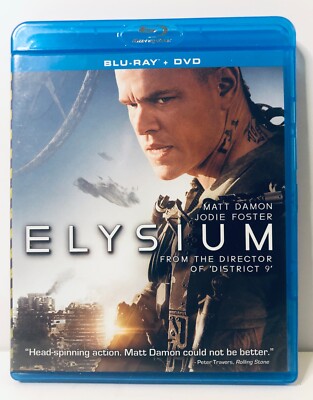 Elysium (Blu-ray/DVD, 2013) NO DIGITAL