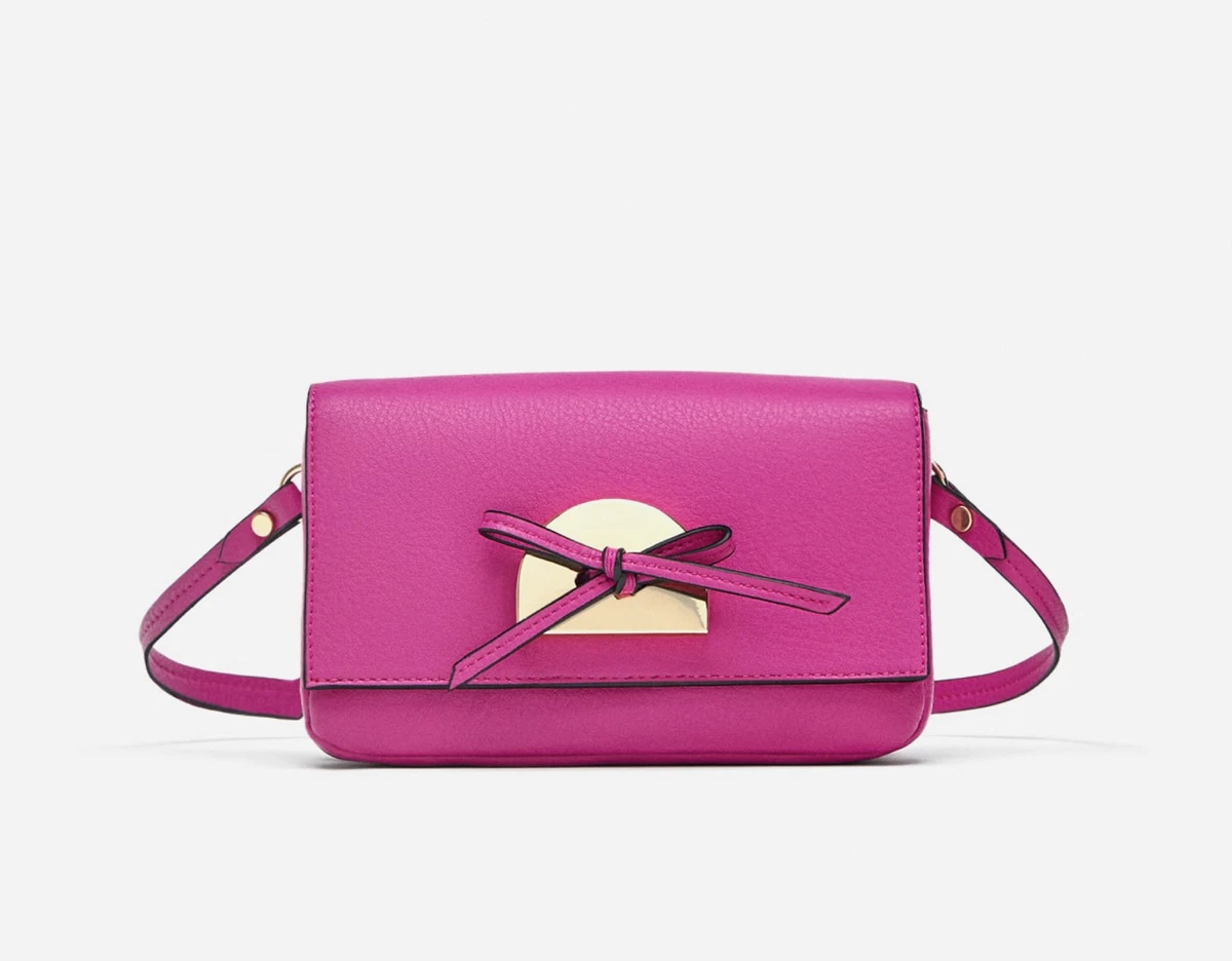 Zara pink shop bag