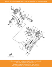 YAMAHA Guide, Stopper 1, 4VR-12231-00 OEM XVS650DRAGSTAR