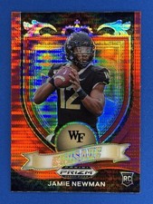 2021 Prizm Draft Picks #174 Jamie Newman Crusade Red Pulsar Prizm Rookie RC