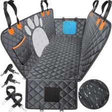 Dog Car Seat Cover with Removable Licking Mat Waterproof/Scratch proof protector