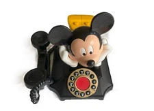 Vintage 1990s Telemania Disney Mickey Mouse Desk Telephone -Push Button