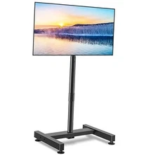  TV Floor Stand for 13-50 inch LCD LED Flat/Curved Panel Screen TV Stand Black
