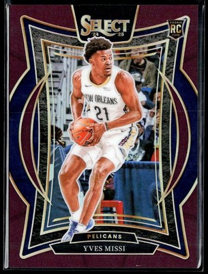 2024-25 Panini Select #88 Yves Missi Maroon Prizm #/175