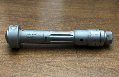 Swiss Made Tesa 30-35 mm Small Hole Internal Bore Micrometer Tri-Mike (B)