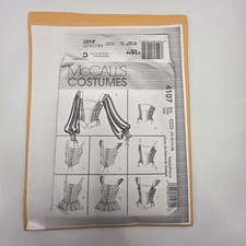 McCall's Sewing Pattern 4107 Corset Top Bodice Renaissance Pirate Costume 10-16