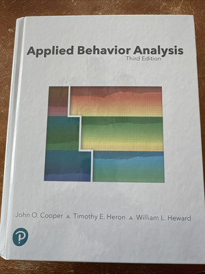 Applied Behavior Analysis 3rd Edition by Heron, Cooper and Heward