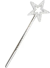 "Star Wand, 13 Inches Silver Fairy Princess Angel Wand Magic "