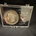Silver Trade Unit 1 Troy Oz .999 Fine Silver Round in Display Case