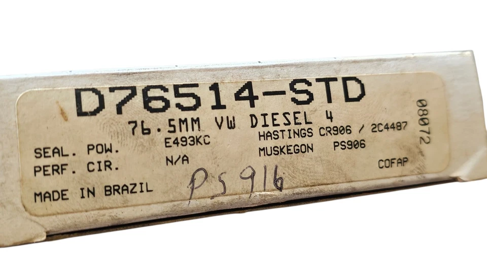 Anillos de pistón Enginetech para 85-87 Volkswagen VW Golf Audi diésel 1,6 L nuevo de stock Foto 3 de 3