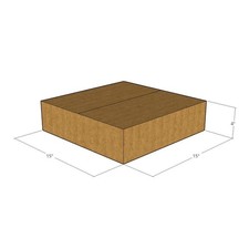 175 15x15x4 Kraft Brown Corrugated Shipping Boxes 32 ECT Single-Wall New