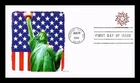 DR JIM STAMPS US COVER PATRIOTIC SPIRAL FIRST DAY ISSUE AFDCS CACHET