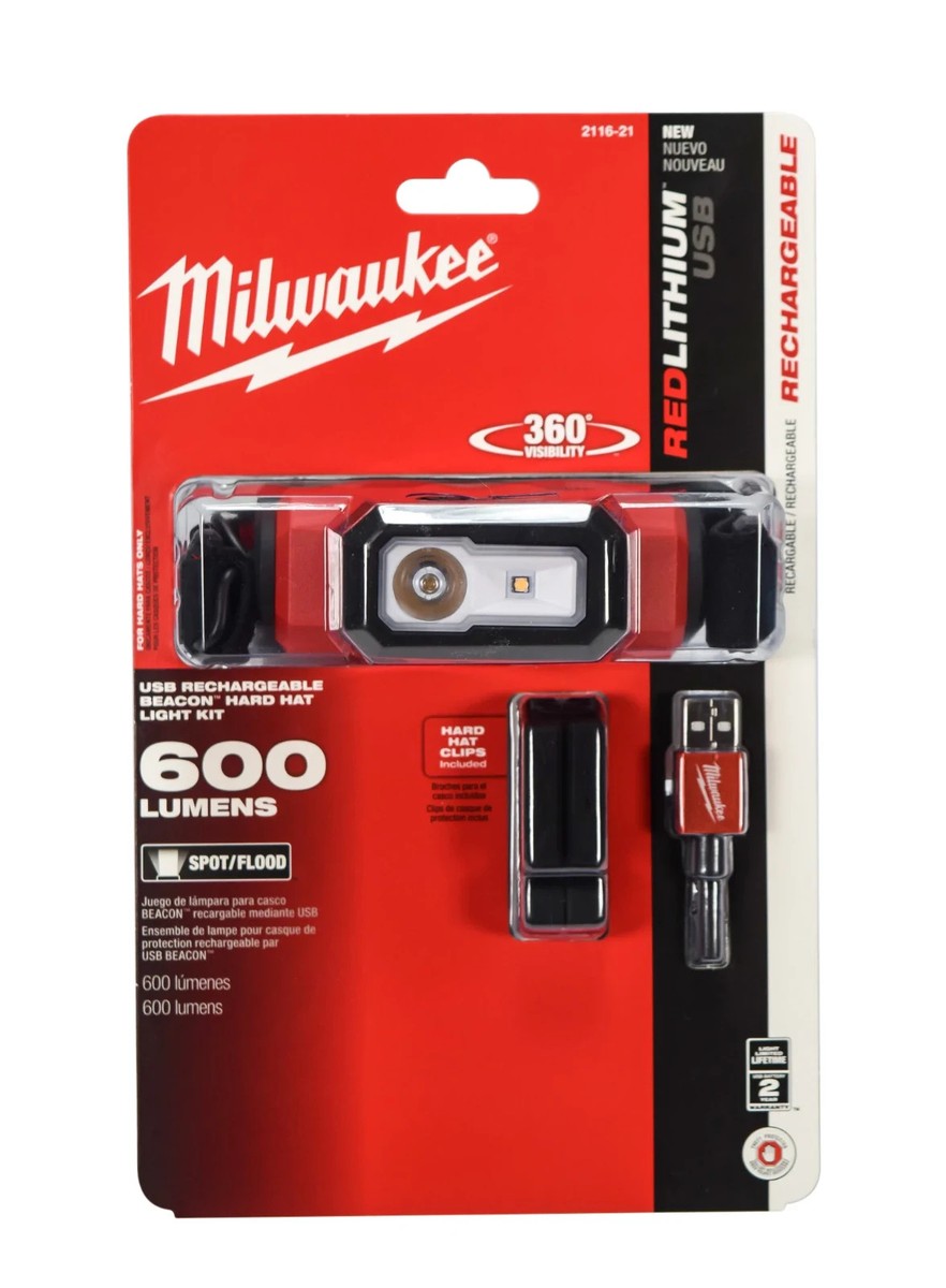 Milwaukee 2116-21 Redlithium USB Beacon Rechargeable Hard Hat