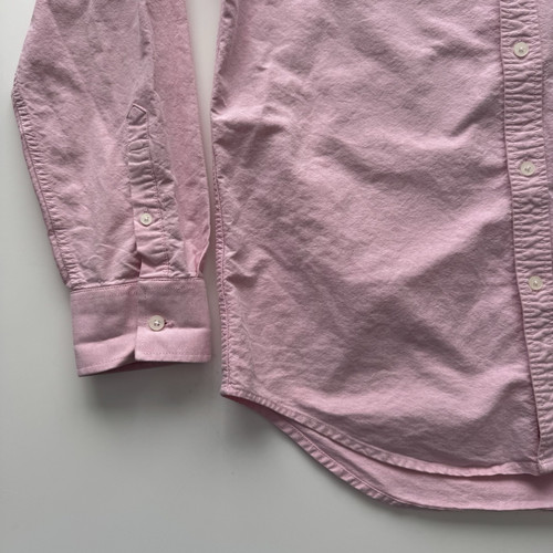 FIVE FOUR Long Sleeve Button Down Oxford Shirt Mens Medium Pink Cotton Mickey - Picture 5 of 19