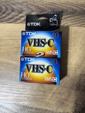 2 Sealed New TDK VHS-C Camcorder TC-40 Blank Tapes Japan HG Ultimate