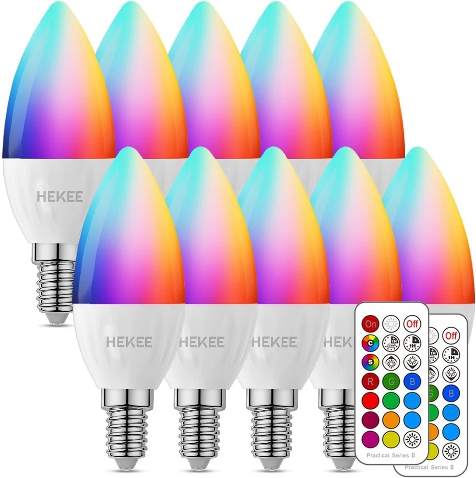 40W Equivalent Color Changing Bulbs, 10 Pack - Image 3 of 4