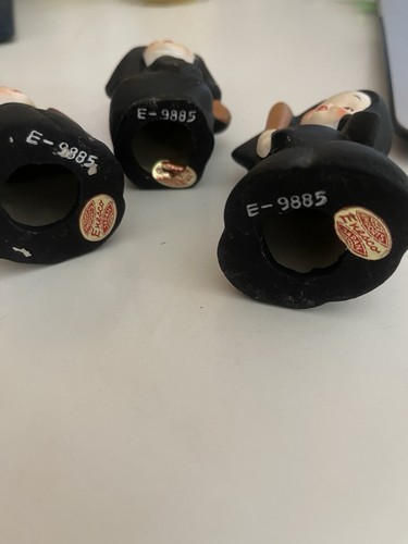 3 Vintage Nonnen spielen Baseball Enesco Japan handbemalt LESEN - Bild 12 von 12