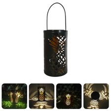 Lampes solaires de jardin en fer, lampes de Projection à motif d'ananas creux