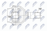 Gelenksatz Antriebswelle Nty NPW-ME-084 FüR Mercedes W242 W246 W176 Klasse Gla