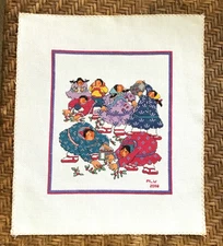 Alaska INUIT Barbara Lavallee BERRY BOUNTY unframed Cross Stitch FINISHED