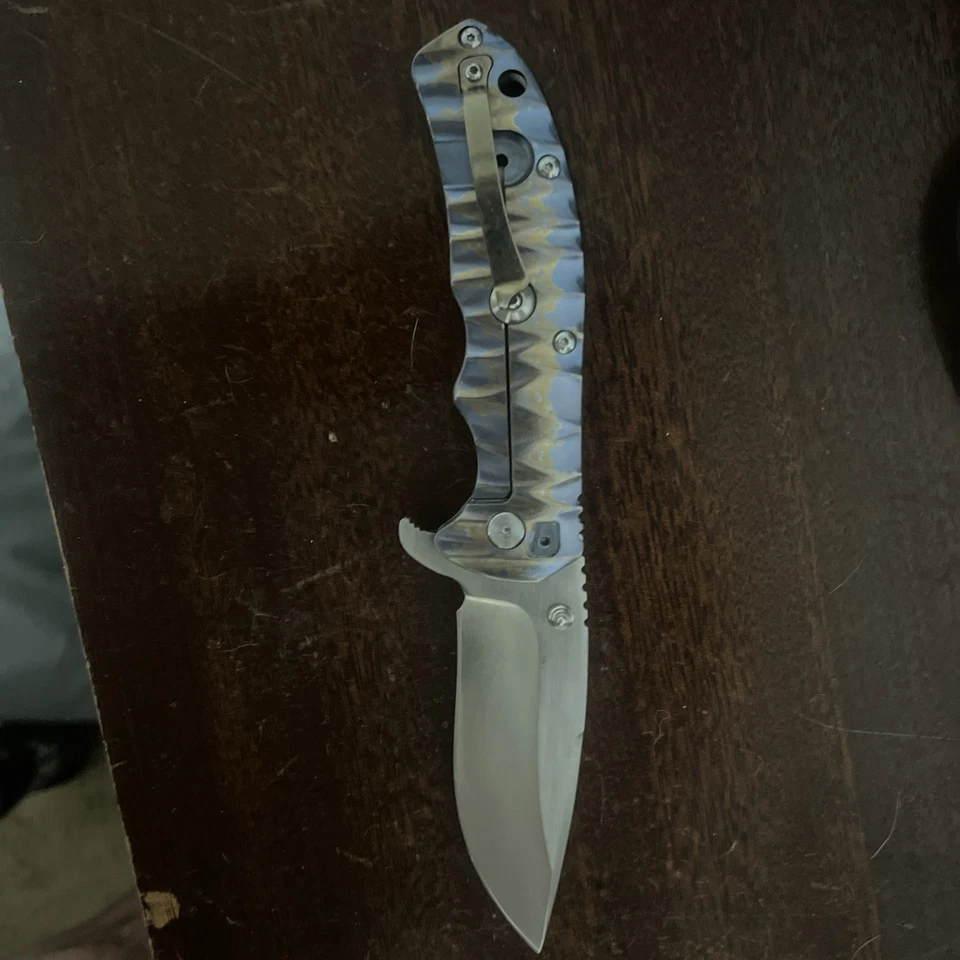 Tim Britton “Tango” Titanium Frame Flipper Folder Custom Made Folding Knife RARE - Image 3 of 4