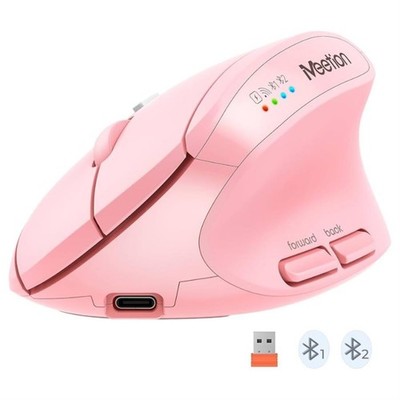 METION Ergonomische Maus, Kabellose Maus, wiederaufladbare vertikale Maus Bluetoo