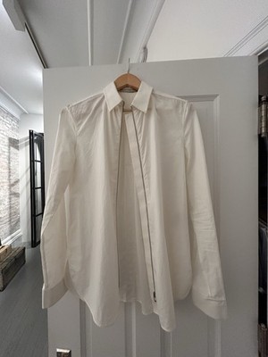 balenciaga white dress shirt Balenciaga Paris White Dress Shirt Full Zip Men's Size 38