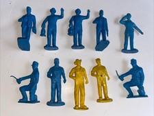 Auburn Rubber Civilian Figure LOT Police Farmer Worker Vintage