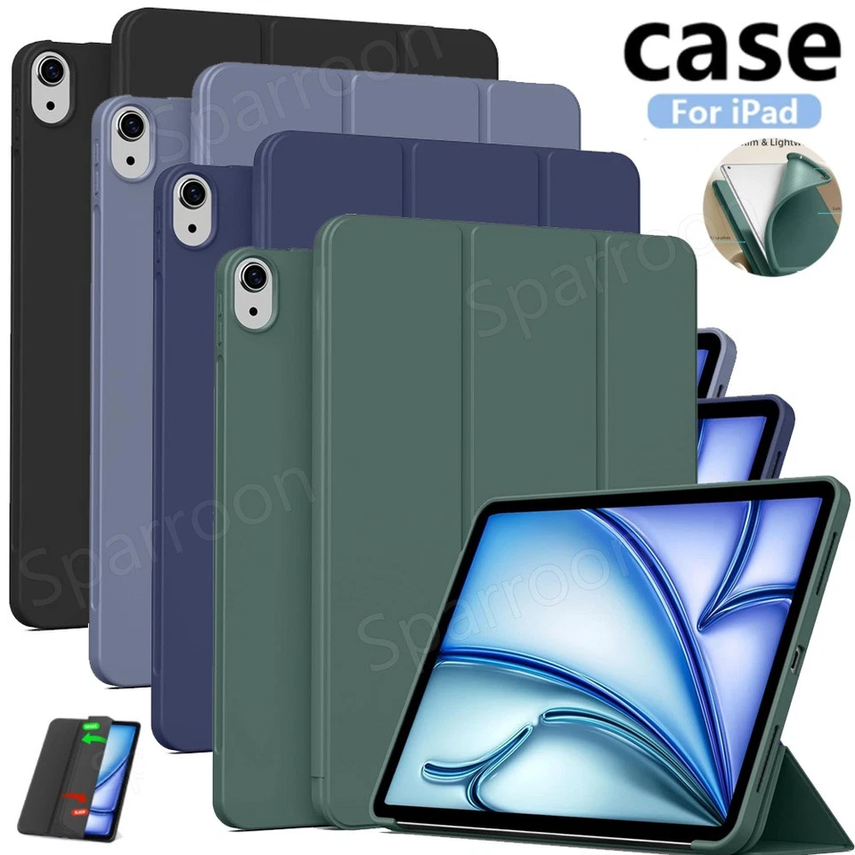Smart Leather Stand Case For iPad 11/10/9/8/7/6/5th Gen Air Pro 11 13 Mini Cover - Image 2 of 4