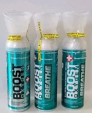 ( 3 ) BOOST OXYGEN 95% Pure Oxygen, Menthol-Eucalyptus, 5 L, MEDIUM Unit