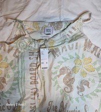 BDG Urban Outfitter Emilia Asymmetrical Mini Dress Ruched Cotton Small NEW