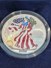 2000 American Eagle Silver Dollar In Full Color .999  Highly Collectable QAB