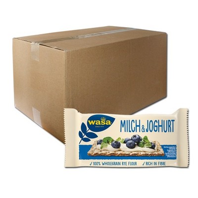 (18,81 /1kg) Wasa Knäckebrot Mjölk, 120 Packungen mit je 2 Scheiben