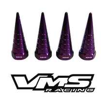 VMS BILLET ALUMINUM PURPLE B18 NON VTEC VALVE COVER SPIRAL SPIKE NUTS BOLTS 8 PC