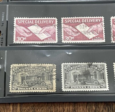 U.S. Postage Special Delivery Stamps Sc. #E12 - #E21 Air Mail  display picture 1