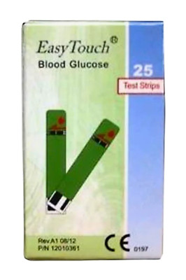Easy Touch Blood Glucose Test Strips (25 Test Strips) Ship From USA
