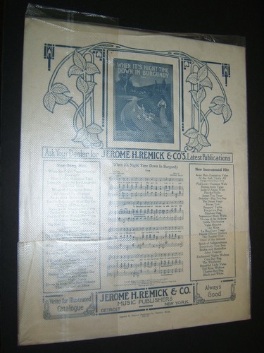 ANTIQUE SHEET MUSIC - RAINBOW SONG - suitable for framing - Picture 2 of 2