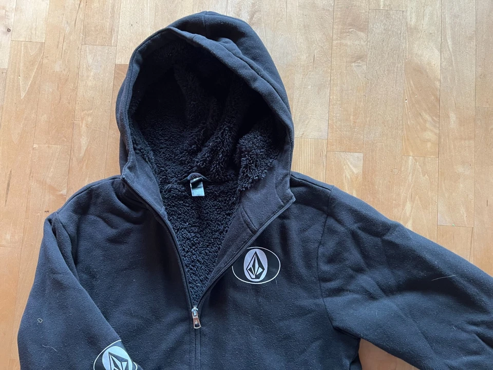 Volcom Zip-Hoodie für Jungen in schwarz Kindergröße XL (164 cm) - Bild 2 von 2