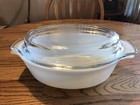 White Glass Casserole Dish With Glass Lid  — photo 1