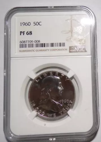 1960 Franklin Proof Silver 50c Half Dollar NGC  PR68