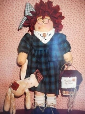 🐻 Sweet Sugar Ragtown 210 Teddy Bear Cloth Rag Doll Mud Pie Sewing Pattern 15"