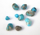 10 Campitos CLOSED MINE Turquoise Natural Nugget LOT specimen Rock Lapidary NR!! — photo 1