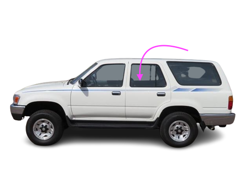 Toyota 4 Runner : 1990, 1991, 1992, 1993-1995, Left Rear Door Glass, Bronze - Picture 2 of 5