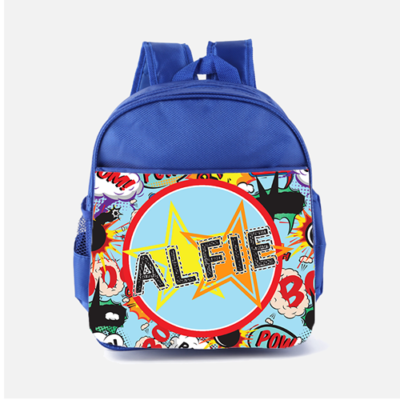 personalised superhero backpack