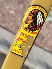 Vtg 46" Indian Archery Recurve Bow Fiberglass Evansville Indiana youth child 