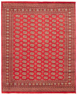 Traditional Hand-Knotted Bordered Carpet 8'1'' x 9'10'' Wool Area Rug
