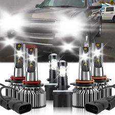 For Chevrolet Tahoe 2000-2006 6x LED Headlight +Fog Light Kit High&Low Beam Bulb